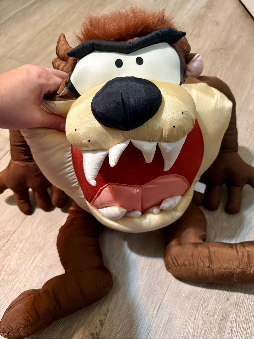 Vintage 90’s Looney Tunes Taz Tasmanian Devil Plush Stuffed 1997 LARGE